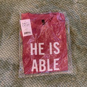 Salt + Light T-Shirt "HE IS ABLE" Pink/Rose (L)